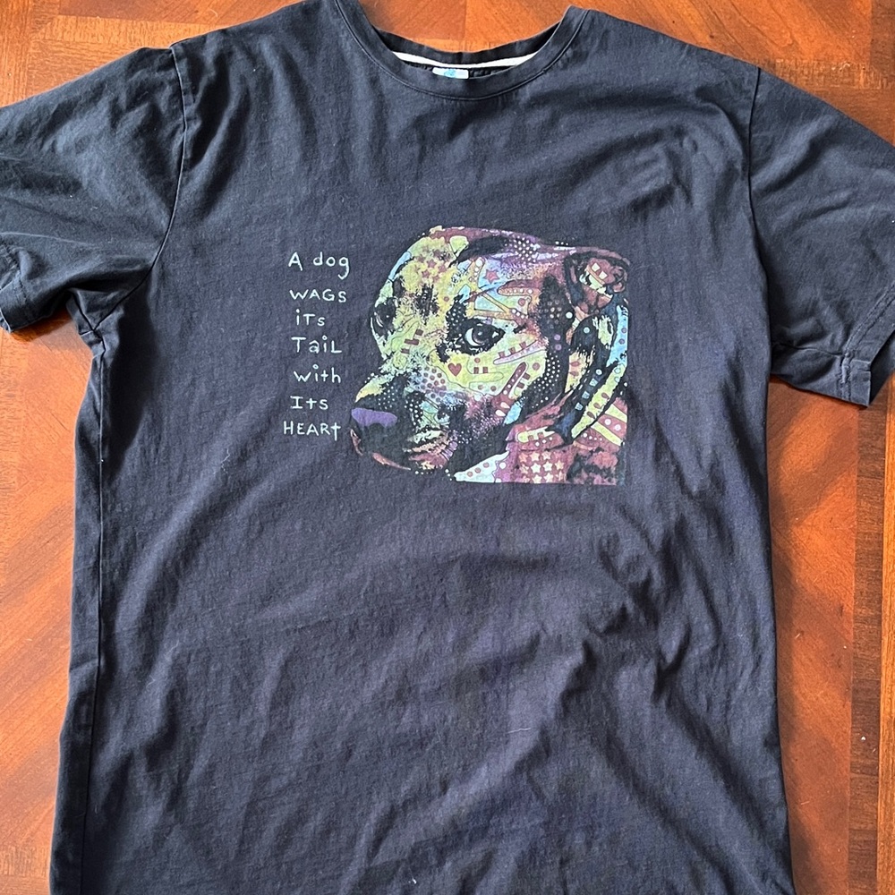 Artistic Black Dog Graphic Tee